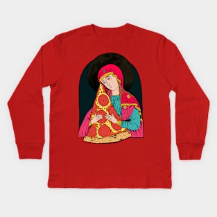 Holy Pizza Kids Long Sleeve T-Shirt